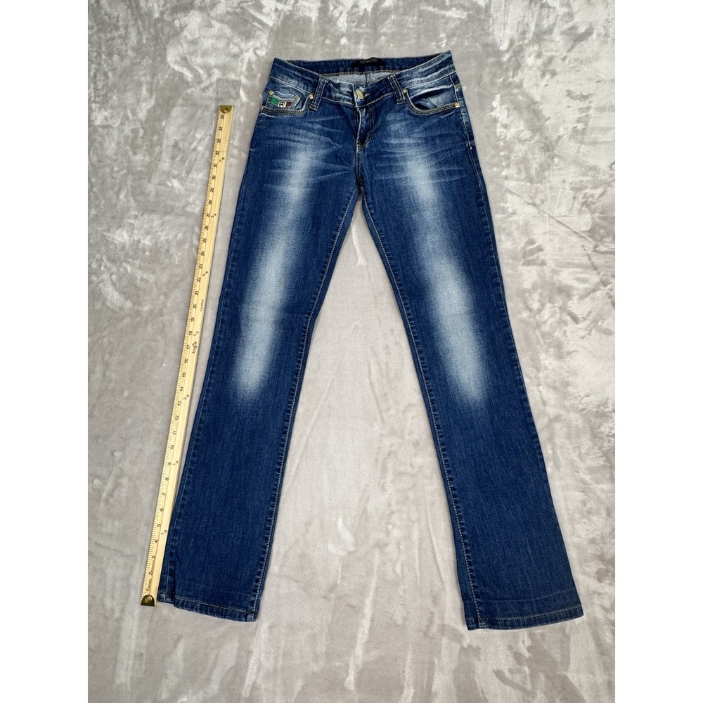 Love Moschino Women's Low Rise Jeans With Colorful/Gold prices Size 29 Stretch
